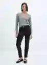 Pantalón Anita Negro Talla 38 Mujer Mango