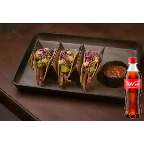 Combo Tacos de Brisket + Coca Cola Original 400 ml
