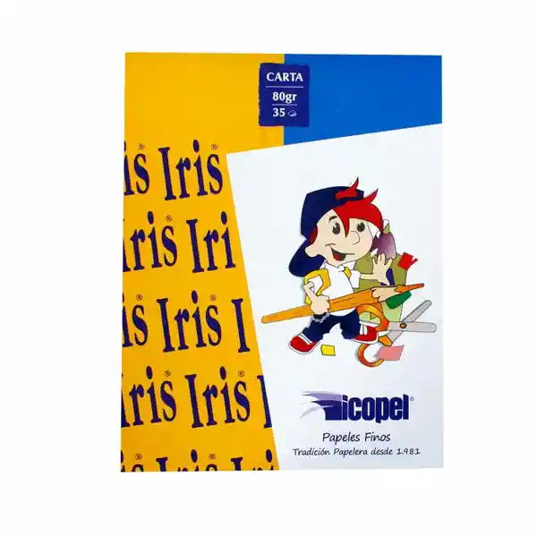 Icopel Block Papel Iris Cartulina Colores