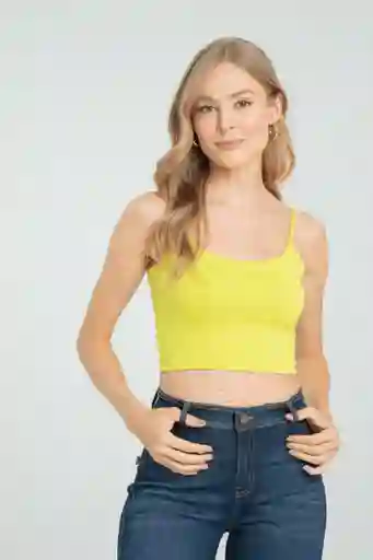 Crop Top Tiras Malibu Color Verde Pistacho Talla XS Ragged