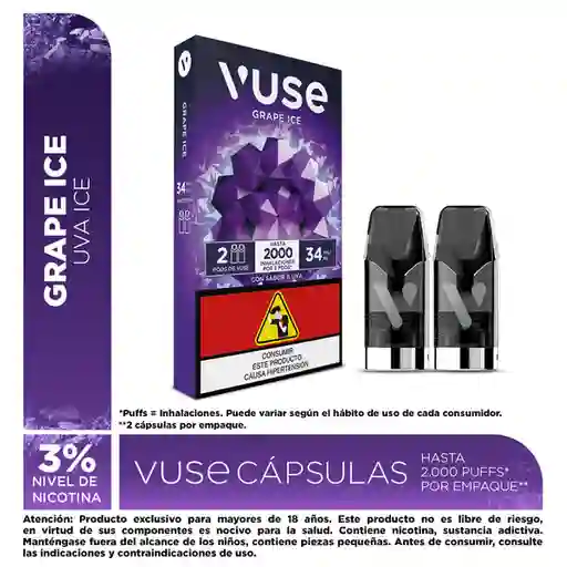 Vuse Cápsulas Grape Ice 34 mg
