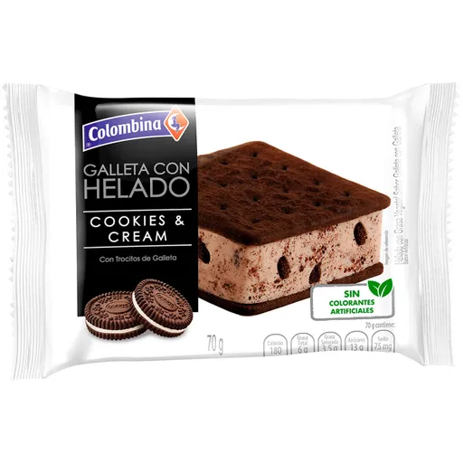Colombina Galleta con Helado Sabor Cookies & Cream