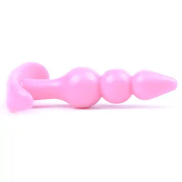 Plug Acostumbrador Anal Silicona Jelly Esfera Estimuladora Rosa