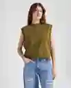 Chaleco Mujer Verde Talla M 699G005_VER180627 Americanino