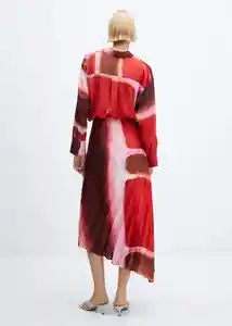 Falda Rothko-w Rojo Talla S Mujer Mango