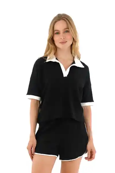 Camisa Isabelle Negro Talla M Mercedes Campuzano