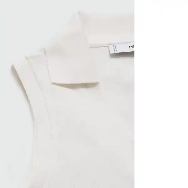 Camisa Polo Polo-h Offwhite Talla S Mujer Mango