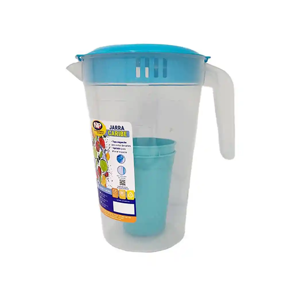 Jarra Puerta Nevera + 2 Vasos Exito 22353