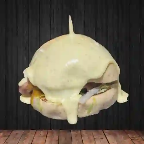 Hamburguesa de Pollo + Papas Francesas