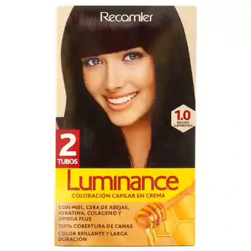 Recamier Tinte Permanente Capilar Negro Tono #1.0