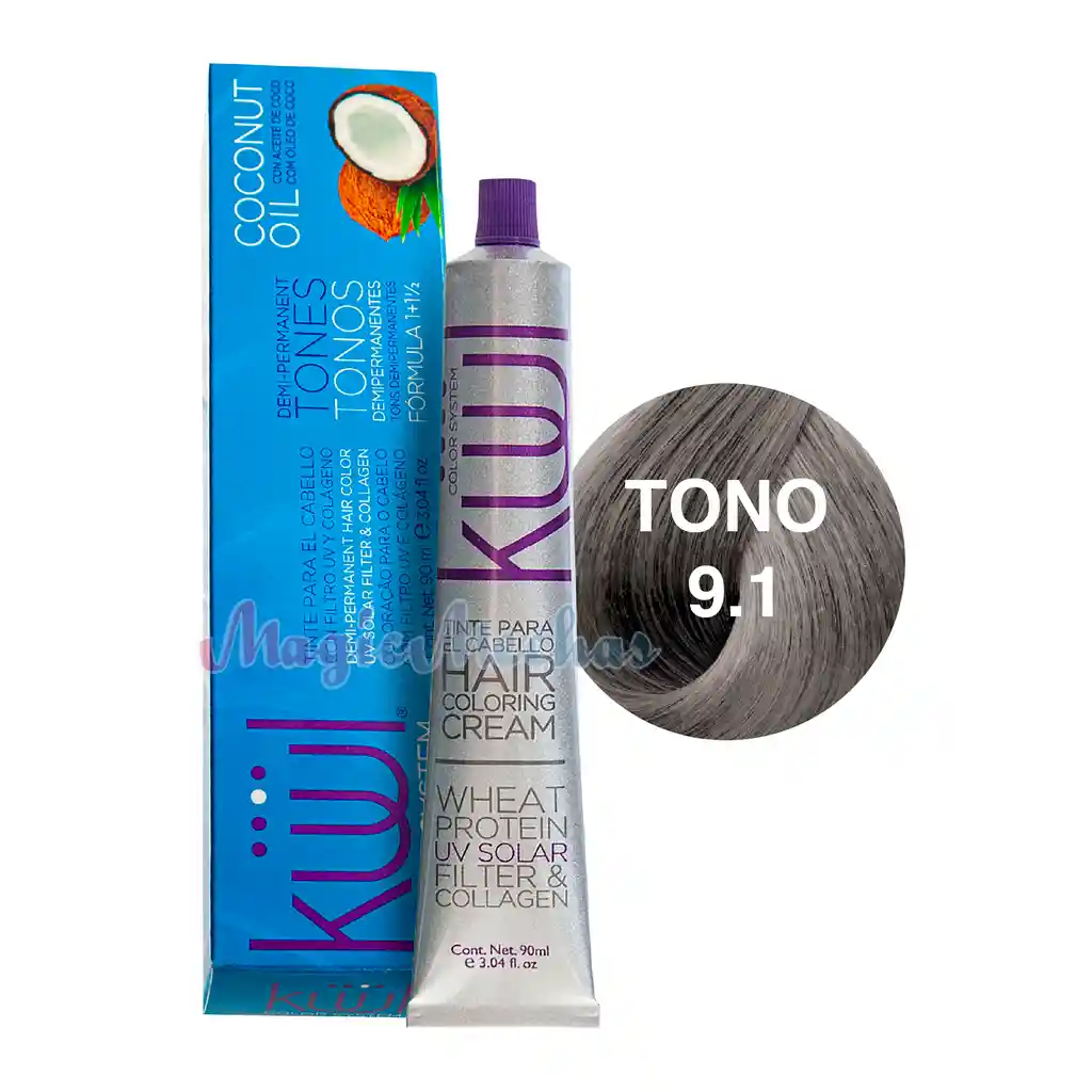   KUUL  Kit De Tinte Rubio Clarisimo Cenizo 9.1 