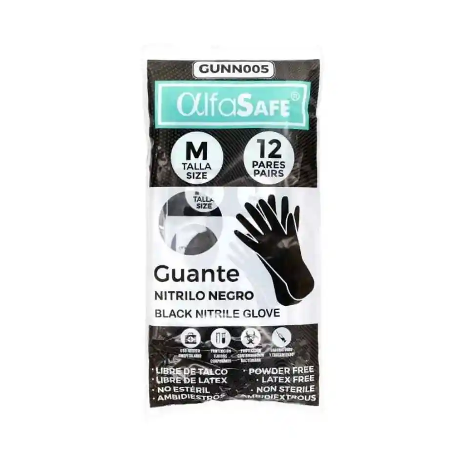 Guantes Nitrilo Negro (m) Bolalt