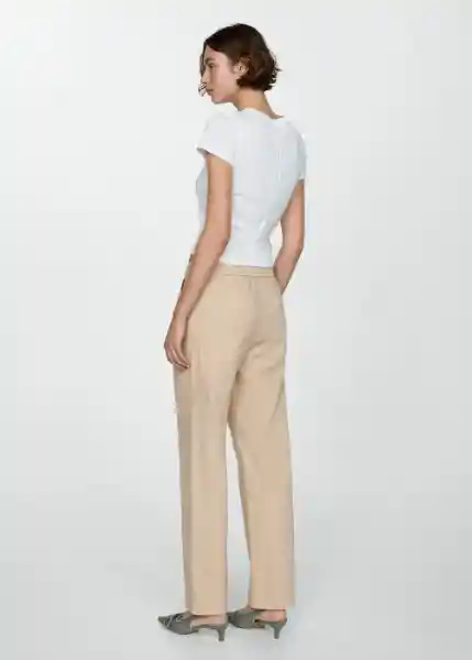 Pantalón Suki Arena Talla L Mujer Mango