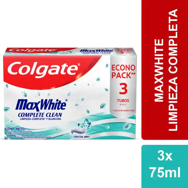 Colgate Crema Dental  Max White Complete Clean