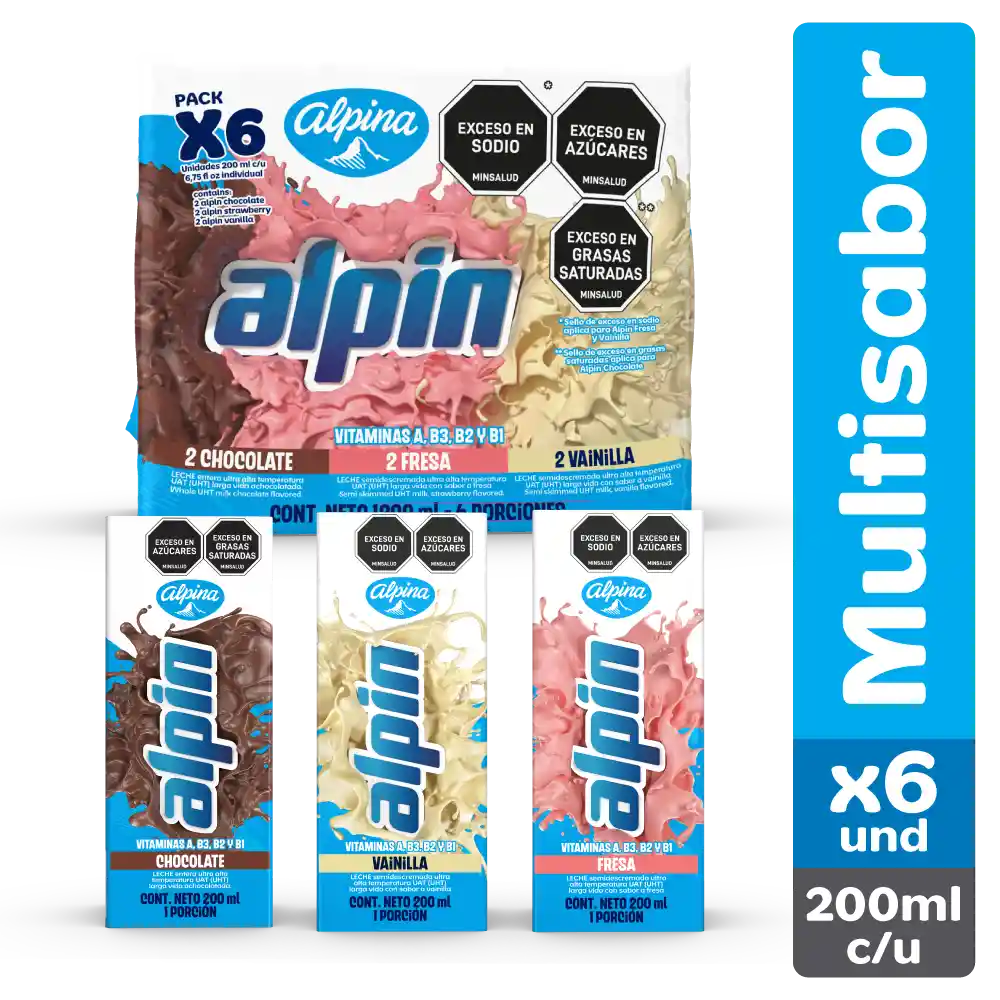 Bebida Alpin Surtido 6x200