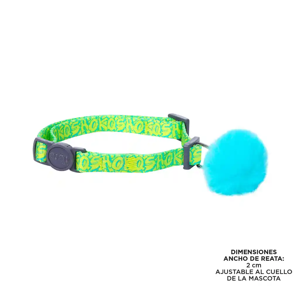 Collar Ajustable Para Gato Meow Amarillo
