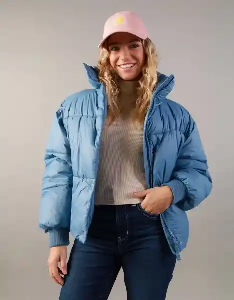 Chaqueta Mujer Azul Small American Eagle