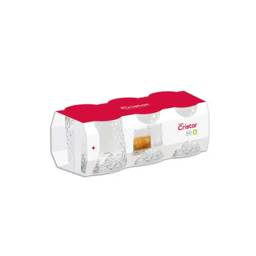 Set X 6 Vasos Cairo Rocks Cristar 0921cl6