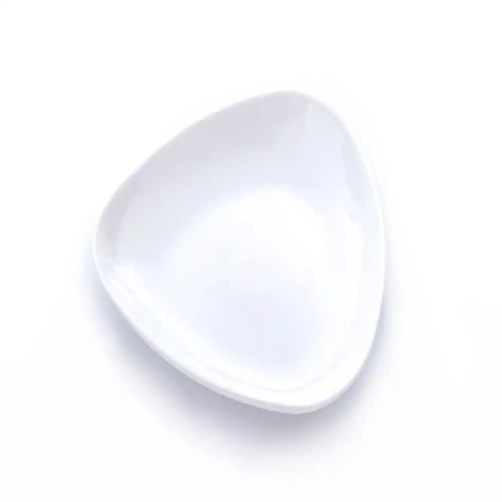 Plato Triangular Blanco 8x7.