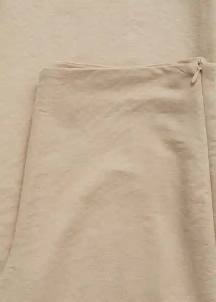 Pantalón Peach Beige Talla M Mujer Mango