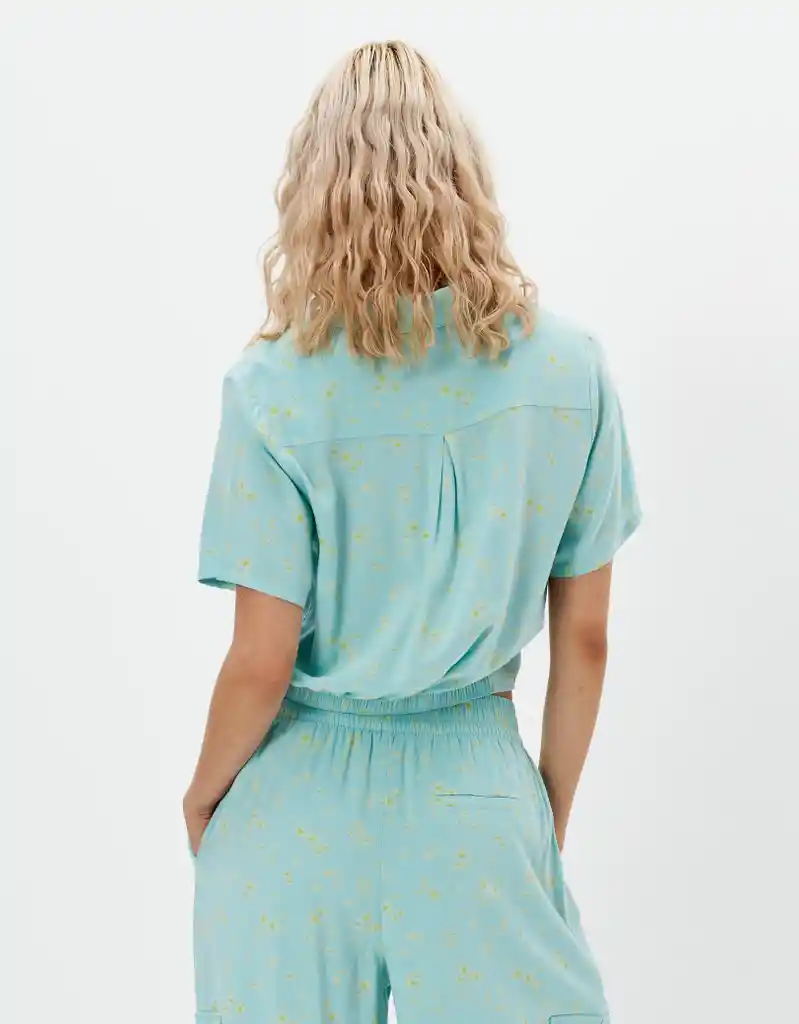 Camisa Mujer Azul Talla SMALL 400386698424 American Eagle