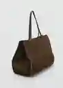 Bolso G Fes Khaki Talla 99 Mujer Mango