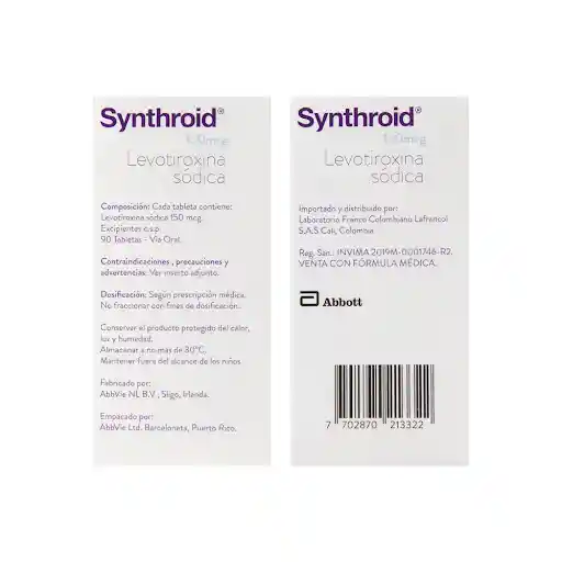 Synthroid Hormonas Tabletas