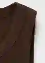 Top Boni Marrón Talla L Mujer Mango