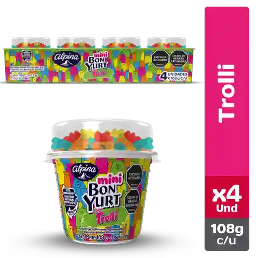 Mini Bon Yurt Alimento Lácteo Bon Yurt Gomitas Trolli