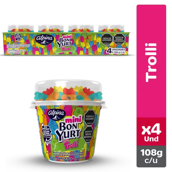 Mini Bon Yurt Alimento Lácteo Bon Yurt Gomitas Trolli