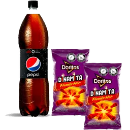 Pepsi Cero 1.5 L + 2x Doritos Flamin Hot