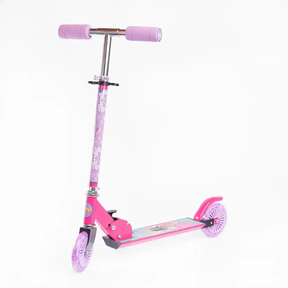 Patineta Plegable Junior 2 Ruedas Rosada Barbie Zs79752