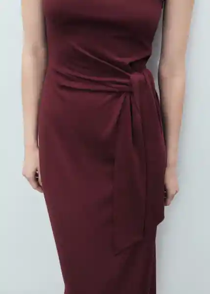 Vestido Ferti Burdeos Talla XS Mujer Mango