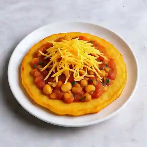 Patacón con Hogao y Queso