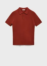 Camiseta Polo Andrew Terracota Talla M Hombre Mango