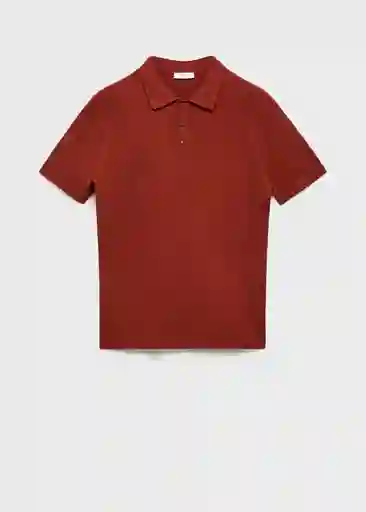 Camiseta Polo Andrew Terracota Talla M Hombre Mango