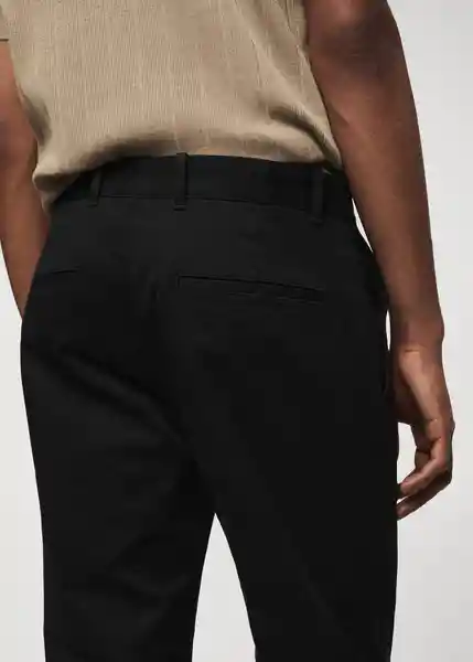 Pantalón Borne Negro Talla 46 Hombre Mango