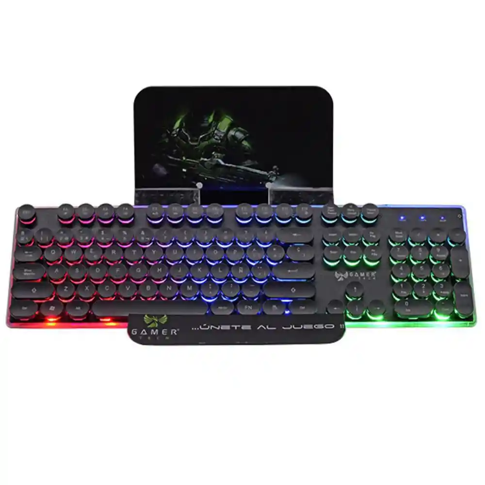 Gamer Tech Teclado Gamer Gt700T Semi Mecánico Resistente al Agua