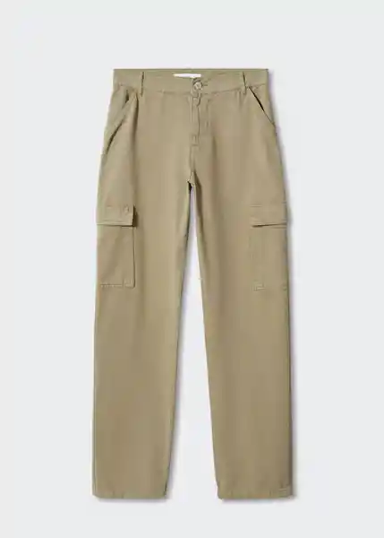 Pantalón Jean New Cargo Khaki Talla 44 Mujer Mango