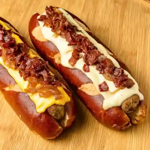 Perro pretzel mozzarella