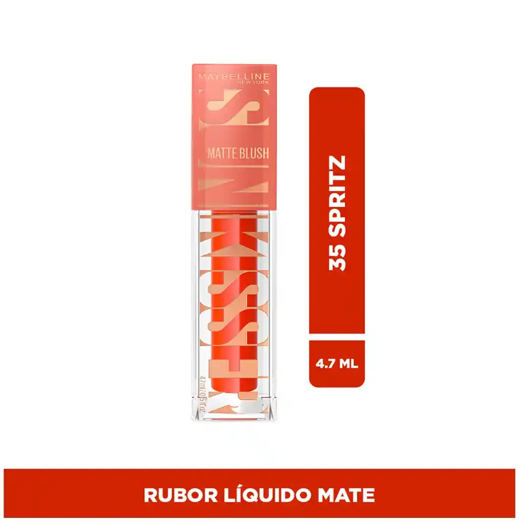 Rubor Liquido Maybelline Sunkisser Matte No. 35 Spritzy Orange