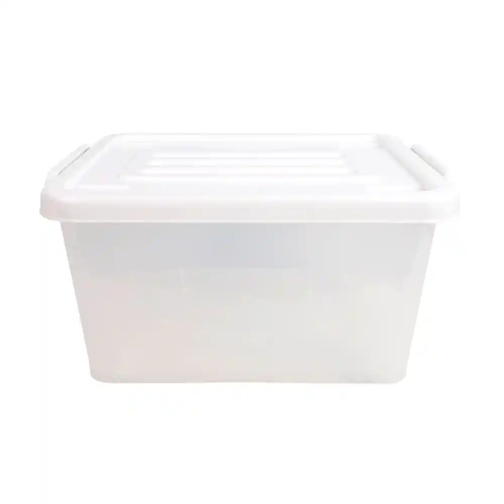 Caja Organizadora Rueda Transparente Color Blanca
