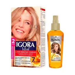 Igora Tinte Vital Permanente Tono 9.0 + Aceite Konzil