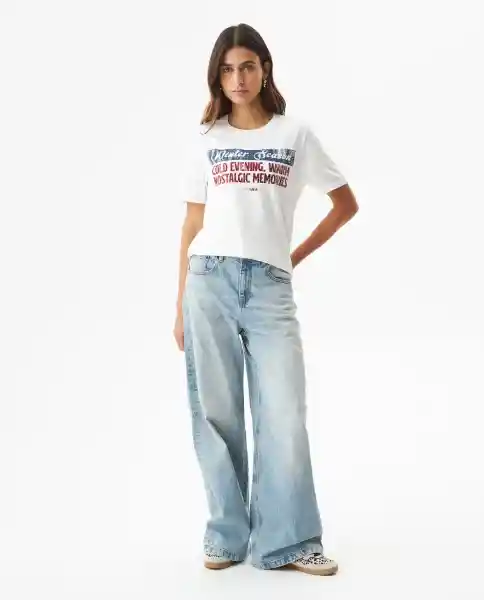Camiseta Graphic Femenino Crudo Pristino Claro TM Chevignon