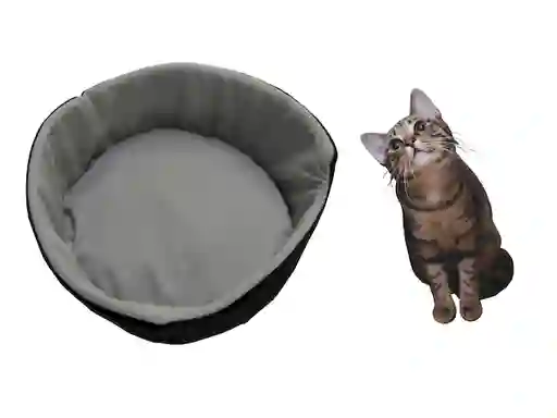 Cama Doble Faz Para Gatos Pequeña Gris