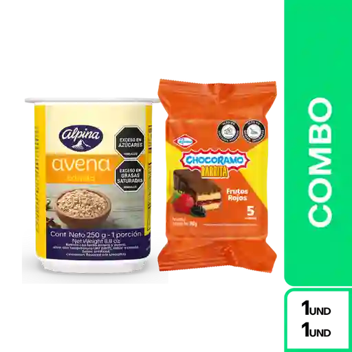 Combos Plus One: Avena Canela Alpina + Barrita Chocoramo 5 Und