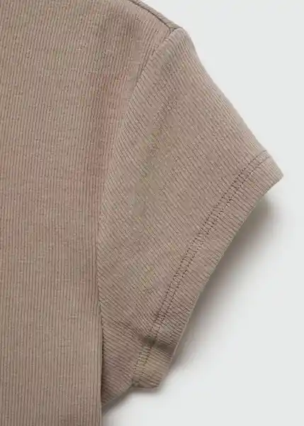 Camiseta Zani Taupe Talla 24 Mujer Mango