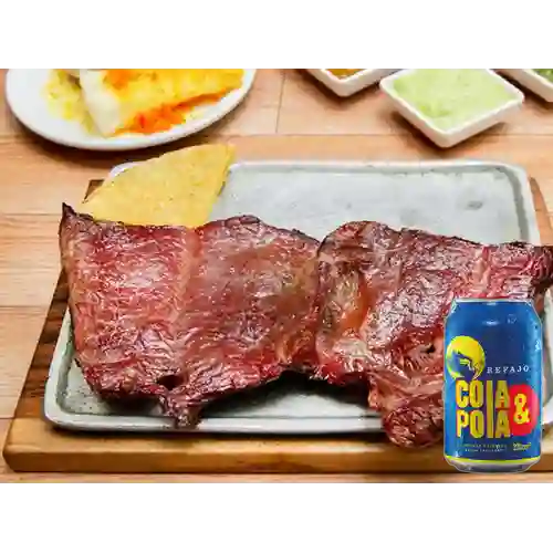 Combo Carne Oreada + Cola y Pola 330 ml