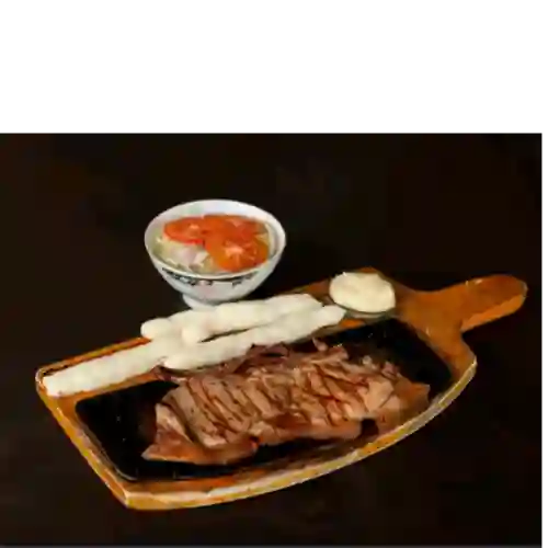 Chuleta de Cerdo con Bollo