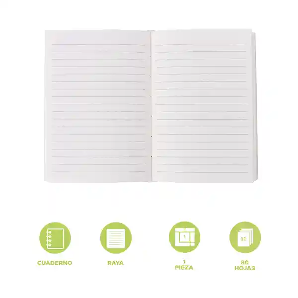 Cuaderno A6 Tapa Dura Con Purpurina 80 Hojas Silver Gray Miniso